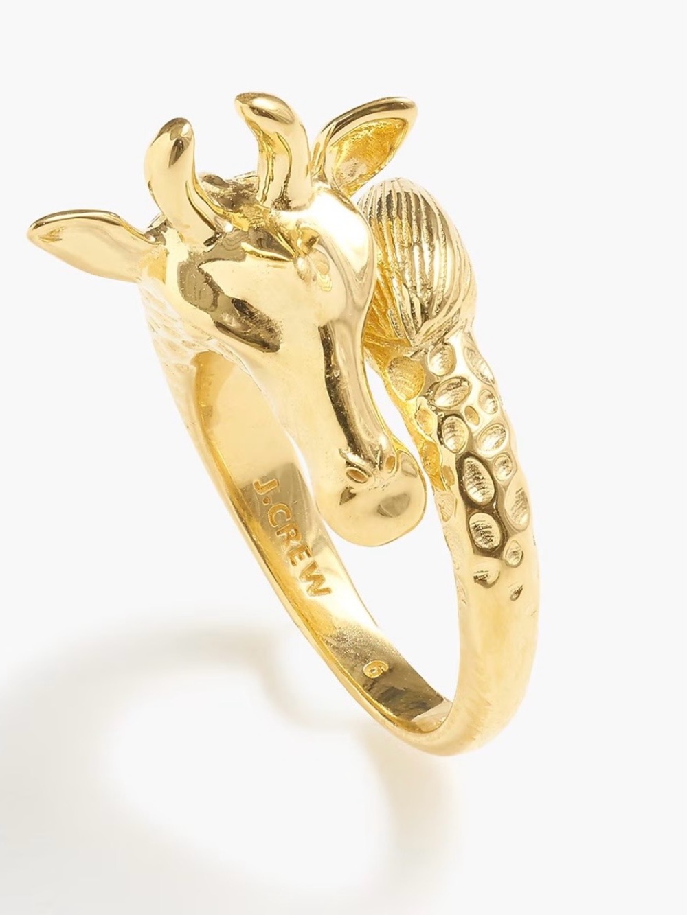 : J.Crew Demi-Fine 14k Gold-Plated Giraffe Ring 7.5